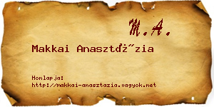 Makkai Anasztázia névjegykártya